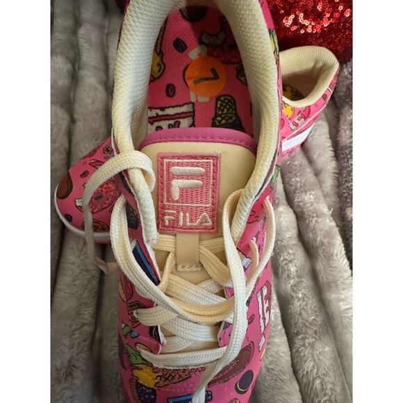 Fila x kawaii sweets sz 7 pink candy ice cream low top sneakers - Picture 2 of 11